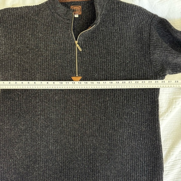 Vintage REI Wool Blend Half-Zip Sweater Pullover Gray TXL USA Made - Picture 3 of 8
